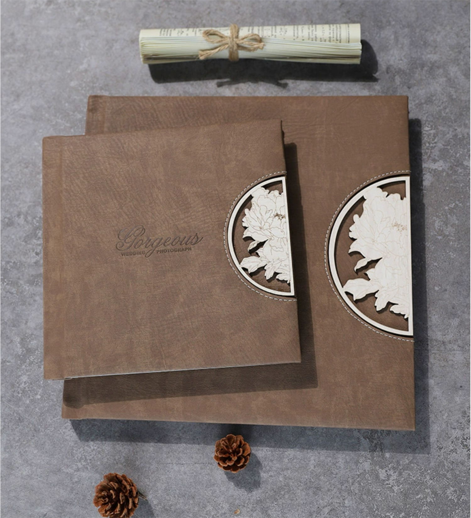 WALNUT IN FALL | Leather Wedding Album