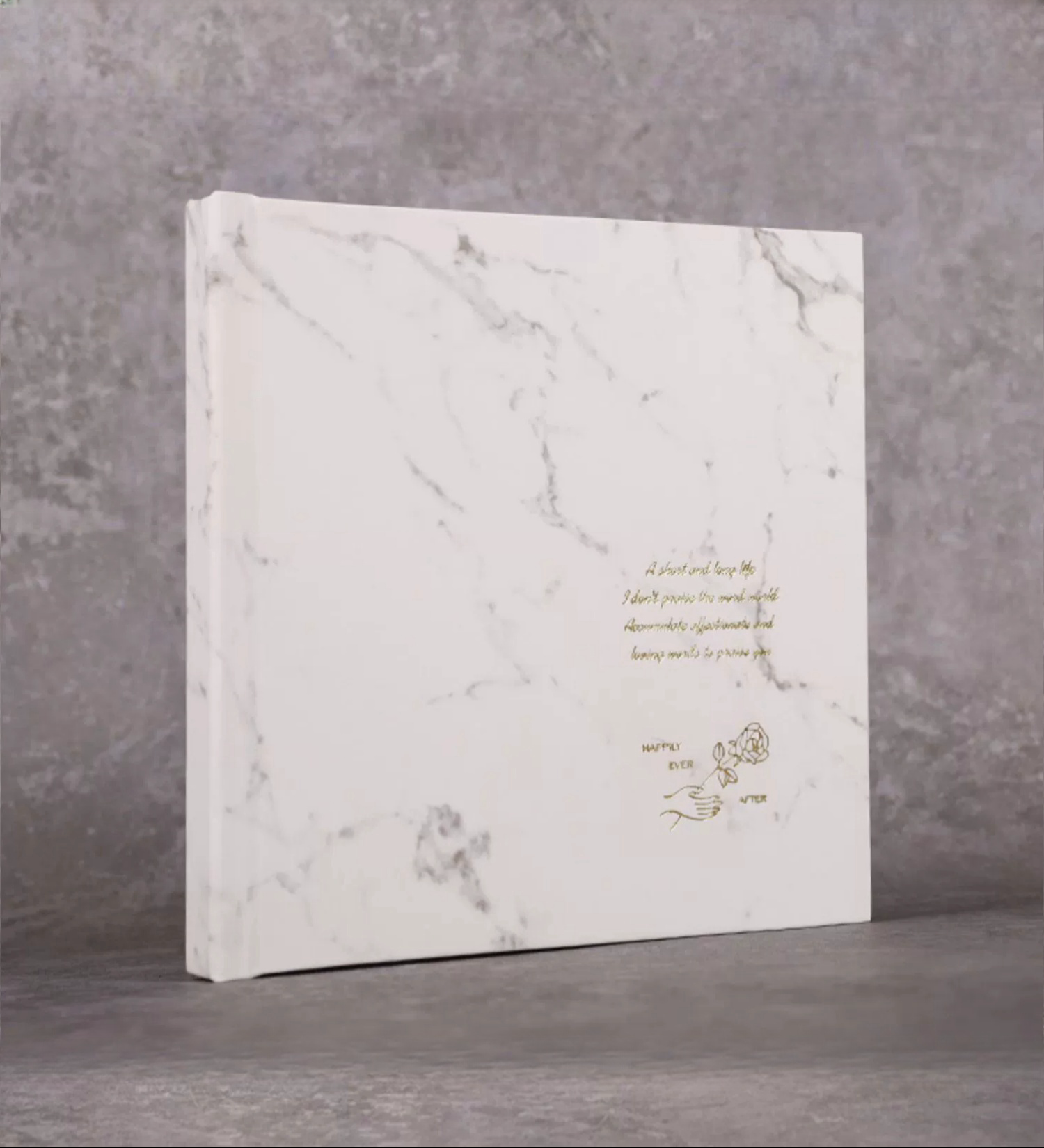 BIANCO WHITE MARBLE | Leather Wedding Album